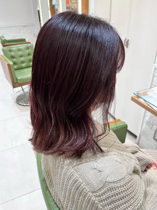 ミディアム カラー 高橋友里亜 /フリーランスのヘアスタイル