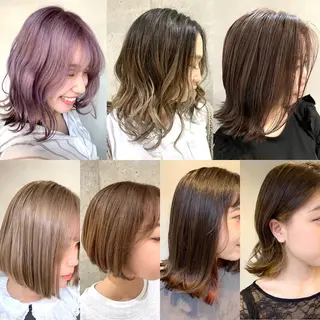 ミディアム カラー ハイライトが 得意なニキです😊のヘアスタイル