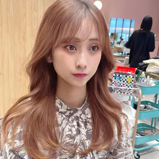 セミロング カラー 顔周り特化/韓国ヘア /レイヤー/吉野幸大のヘアスタイル