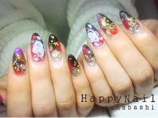 ショート ミディアム セミロング ロング ネイル Happy Nailのネイルデザイン