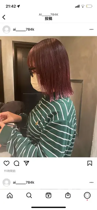 ミディアム カラー classic 新横浜所属・大人girly🛋️ 🤍yukakoのヘアスタイル