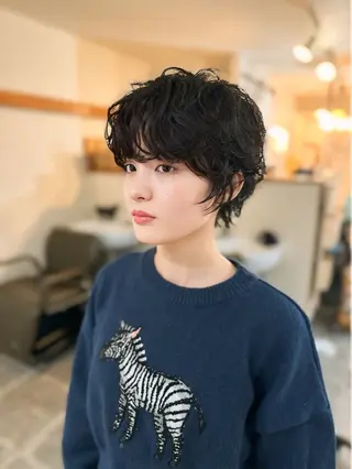 ショート パーマ 梅田  illfrere 所属・イルフレール ryuのヘアスタイル