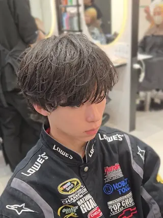 メンズ ミディアム Lapis 名古屋駅前店所属・LEN名古屋/パーマ 海外ヘア/メンズ特化のヘアスタイル