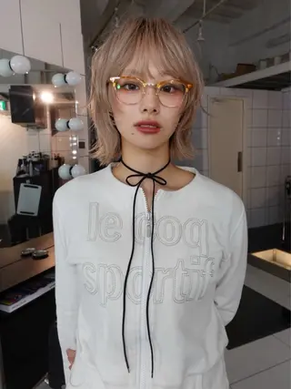 ミディアム カラー ヘアアレンジ ニュアンスカラー🧶 nanacoのヘアスタイル