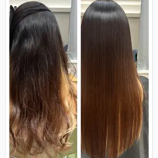 ロング GOToday所属・艶髪／オリーブ系／ 肌が綺麗に見えるお色のヘアスタイル