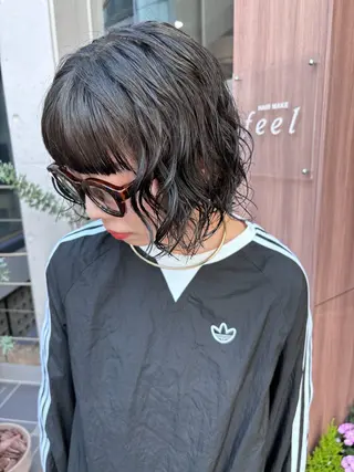 ショート パーマ しみず さくら🌸のヘアスタイル