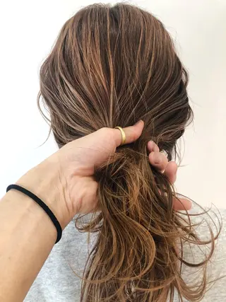 ミディアム カラー 加藤 利基のヘアスタイル