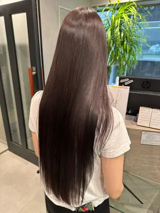 ロング カラー メンズ縮毛矯正 ブリーチカラー/まやのヘアスタイル