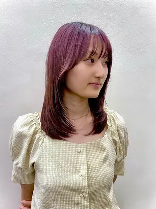 ミディアム カラー Paddle所属・似合わせレイヤー/ レイヤーパーマ/高倉のヘアスタイル