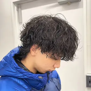 パーマ メンズ 💋ホワイトメッシュ /パーマ/メンズ💋のヘアスタイル