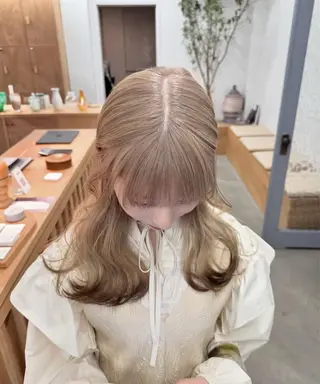 セミロング カラー 坂本 圭太朗のヘアスタイル