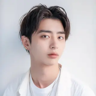 ミディアム カラー パーマ メンズ イトウ ヒカルのヘアスタイル