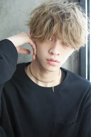 カラー メンズ メンズブリーチカラー /パーマ ごーた立川のヘアスタイル