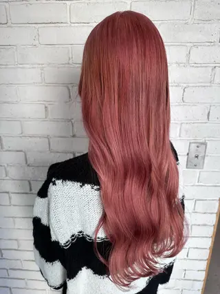 ロング カラー レイヤーブリーチ特化 ホワイト専門/岸のヘアスタイル