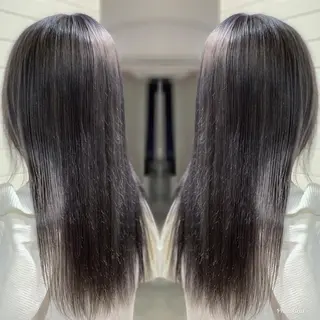 ロング カラー ヘアアレンジ 髪質改善×ハイトーン 中田啄也のヘアスタイル