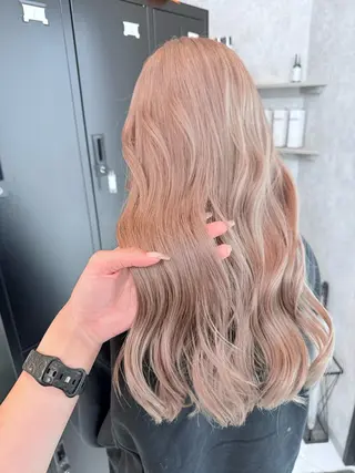 ロング カラー 🌺ハイトーン🌺 矢葺 なぎさ🌺🌺のヘアスタイル