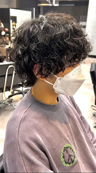 ショート パーマ メンズ 🦩パーマン🦩佐藤 航太のヘアスタイル