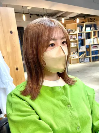 ミディアム カラー ROCCOeast Rukaのヘアスタイル