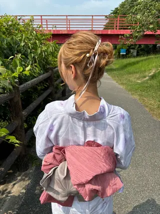 ミディアム ヘアアレンジ bright所属・miku ヘアセット/着付けのヘアスタイル