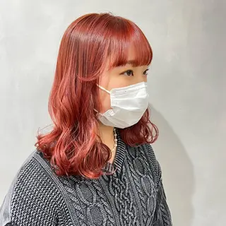 ミディアム カラー 💖暖色・ハイトーン 🐈みおり💖のヘアスタイル