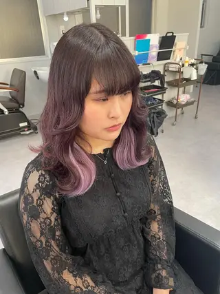 セミロング カラー ヘアアレンジ メンズ Cielro【 シェイロ 】所属・Cielro/ダブル カラー/西田咲希のヘアスタイル