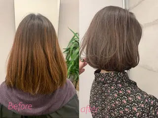 ショート 透明感/オリーブ/ グレージュ/YUKAのヘアスタイル