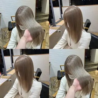 ミディアム カラー 艶カラー/韓国顔周り 🎀mamiのヘアスタイル