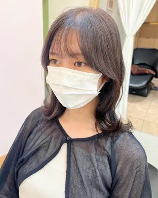 ミディアム 🌷韓国レイヤー/艶 カラー🇰🇷amiのヘアスタイル