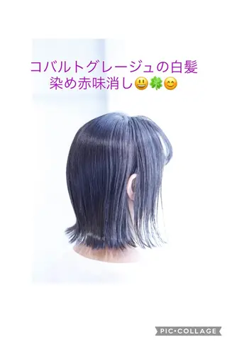 ミディアム カラー アドミラルYoshi oのヘアスタイル