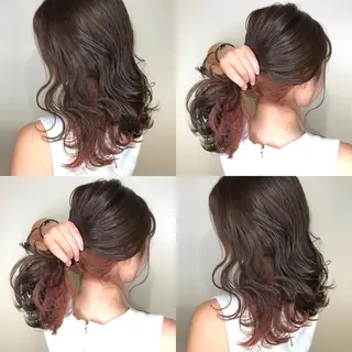 ミディアム カラー AMI Hair  supply所属・髪質改善カラー 韓国風レイヤーのヘアスタイル