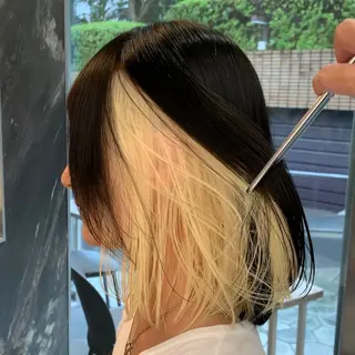 ミディアム カラー サロウィン(SALOWIN)原宿iori店所属・れい🫧 ハイトーン特化のヘアスタイル