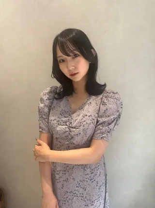 ミディアム カラー FRAME spa&hair room博多店【フレーム】所属・髪質改善｜顔周り｜博 多｜川上智也のヘアスタイル