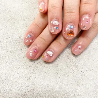 ネイル ゴテゴテ💙ワンホン リオナのネイルデザイン