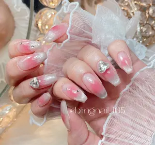 ネイル 23時まで❤︎韓国、 ワンホンネイルのネイルデザイン