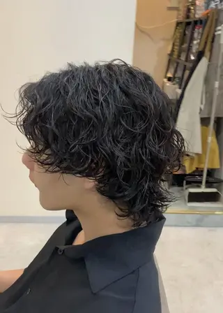 ショート パーマ メンズ クセを最大限に活かす メンズパーマ奈良大祐のヘアスタイル