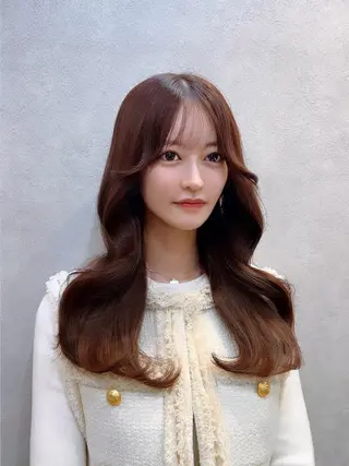 ロング カラー ヘアアレンジ 🩷韓国ヘア/ヨシン モリ🩷Maikaのヘアスタイル