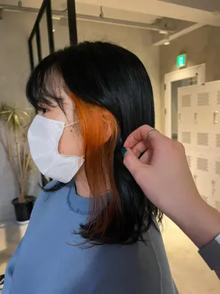 カラー ボブ/ミディ/ロング 特化/芳野りんかのヘアスタイル