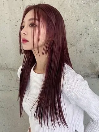 ロング カラー 顔まわりカット/艶髪 カラー✨けいとのヘアスタイル