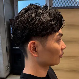 ショート パーマ メンズ lana hair  新宿髪質改善トリートメント新宿三丁目【ラナヘアー】所属・新宿メンズ専門 髪質改善パーマ特化のヘアスタイル