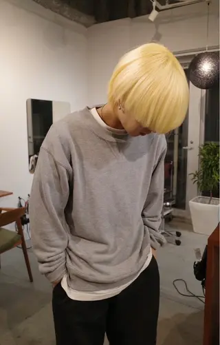 ショート カラー メンズ Yoh-所属・【カットモデル募集】 Yoh-/HABUのヘアスタイル