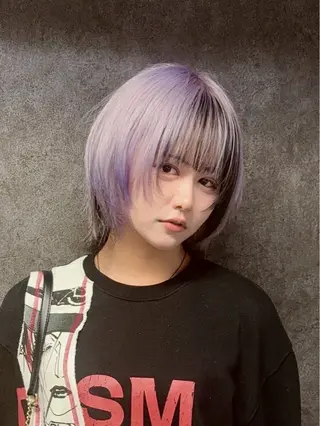 ショート Nuit 新宿所属・エクステ×ブリーチ× レイヤー🌟Kのヘアスタイル