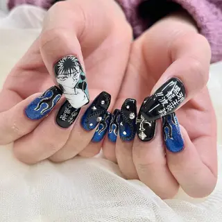 セミロング 池袋痛ネイル Nok. 渡辺のネイルデザイン