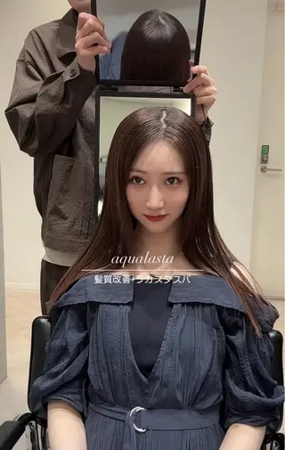 セミロング 髪質改善ヘアケア 艶髪特化/上田のヘアスタイル