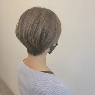 ショート 浜田りほ Luxbe 博多バスターミナルのヘアスタイル