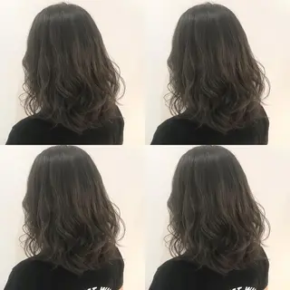 ミディアム カラー ✨艶ブリーチカラー ✨四ノ宮裕己のヘアスタイル