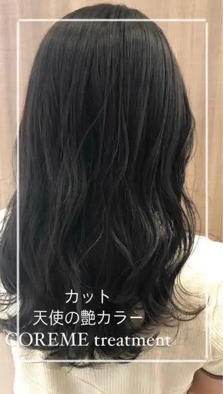 セミロング カラー 艶質改善/縮毛矯正 ササキナツミのヘアスタイル