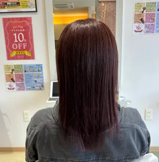 ミディアム カラー 透明感カラー/ くびれヘア/ユウユのヘアスタイル