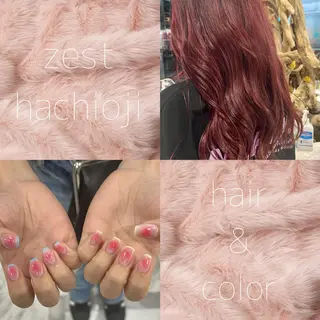 ロング カラー ネイル mai🤍縮毛酸性ス トレート/アイリストのヘアスタイル