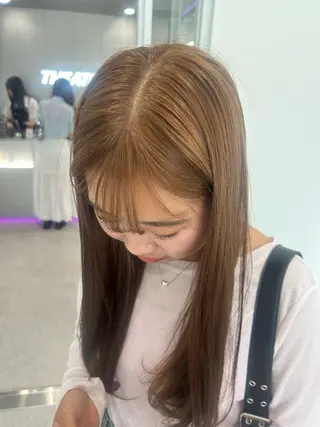 ロング カラー 愛結 暖色カラー🎀🩰のヘアスタイル