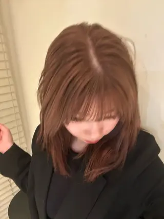 ミディアム 顔周り/レイヤー/ 透明感/あやか💕のヘアスタイル